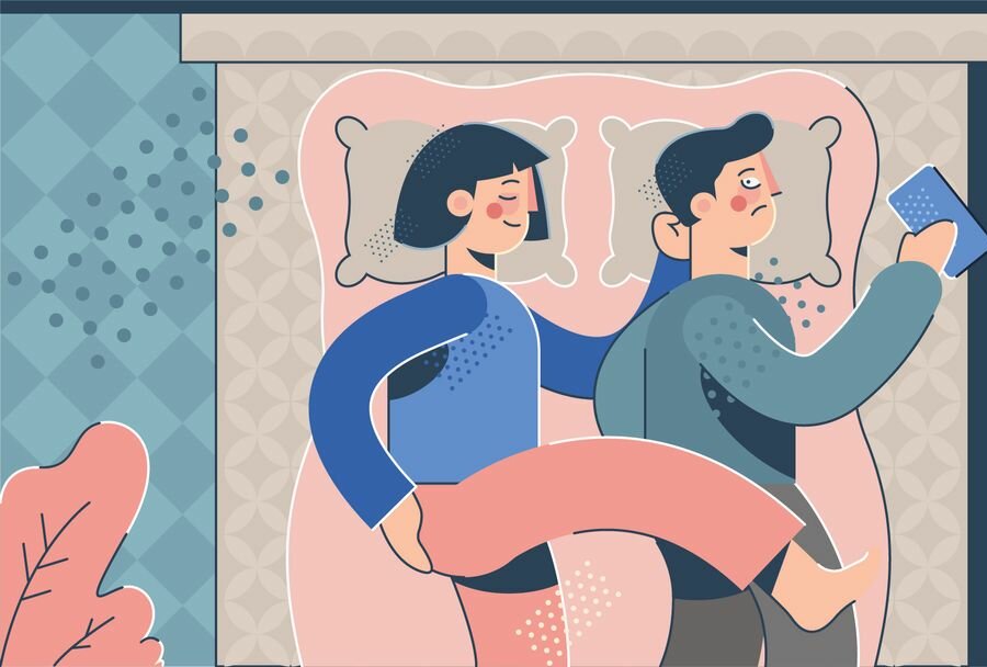 وقتی زوج ها کنار هم میخوابند کیفیت خواب بهتری دارند انستیتو سلامت مغز