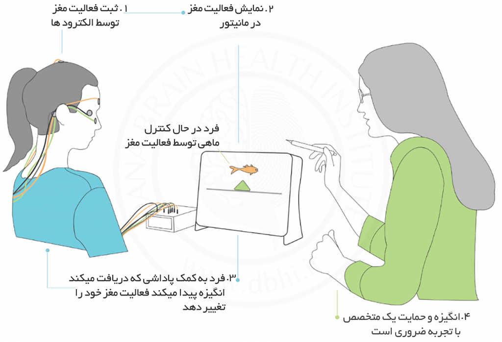 جلسه درمان نوروفیدبک در محیط آرام کلینیک سلامت مغز دانا شیراز
