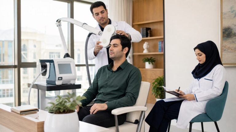 جلسه rTMS در برنامه ترک تریاک و شیره در کلینیک دانا شیراز